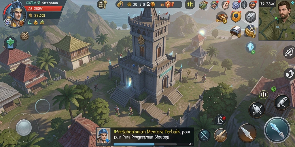 Tampilan gameplay menantang dalam tower defense 333V.