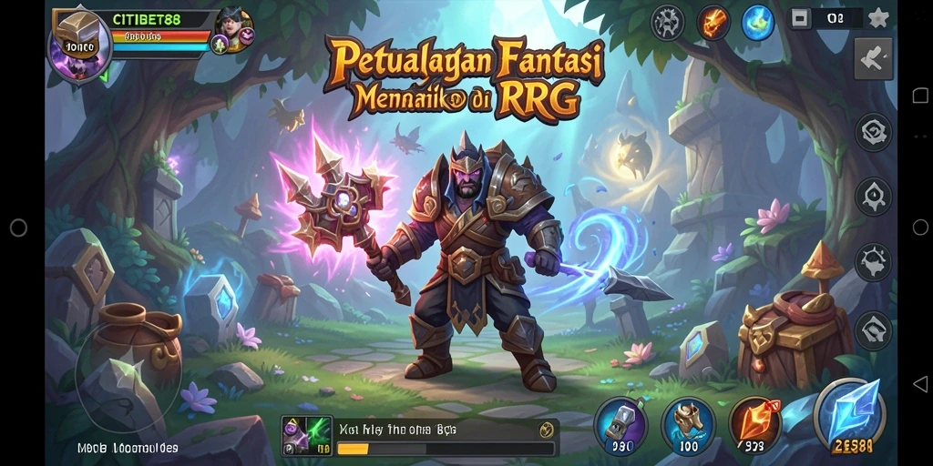 Tampilan screenshot CITIBET88 menunjukkan aksi seru dalam pertempuran RPG.