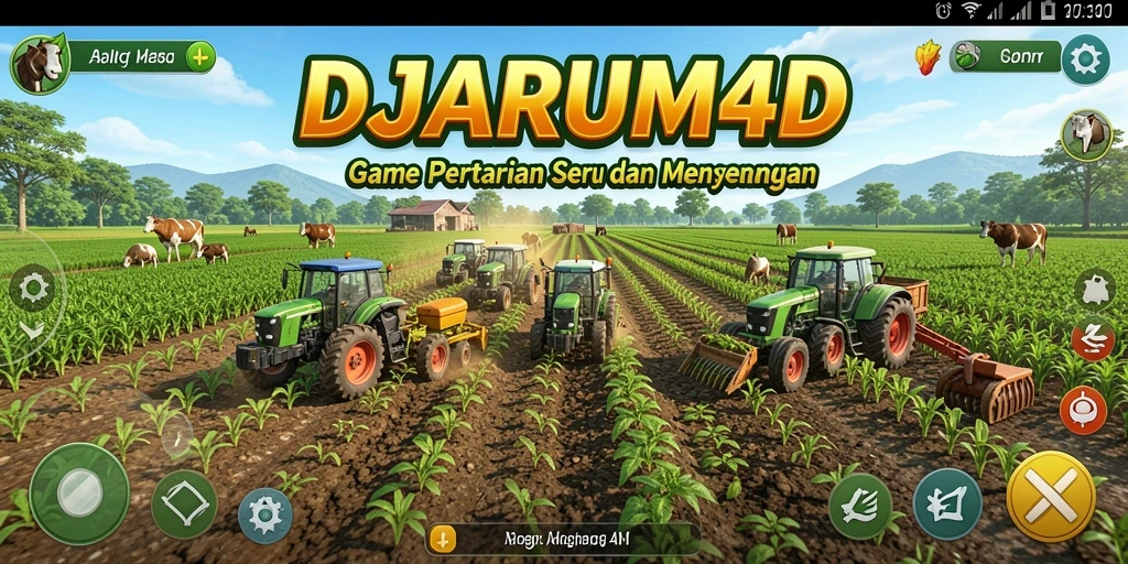 Tampilan gameplay seru di DJARUM4D dengan berbagai aktivitas pertanian.