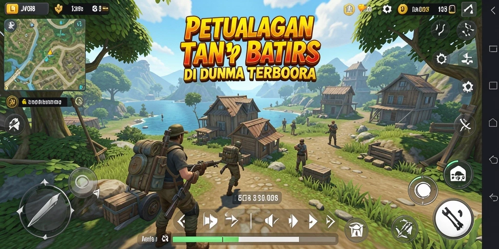 Screenshot gameplay <strong>JAVO88</strong> menunjukkan kebebasan berpindah di dunia yang luas.