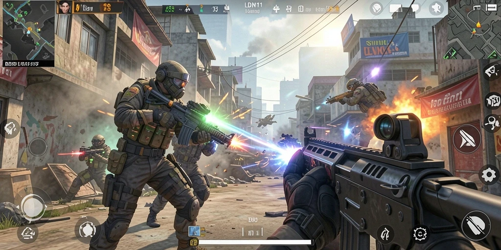 Gameplay mendebarkan dengan aksi pertempuran yang intens di LDN11.