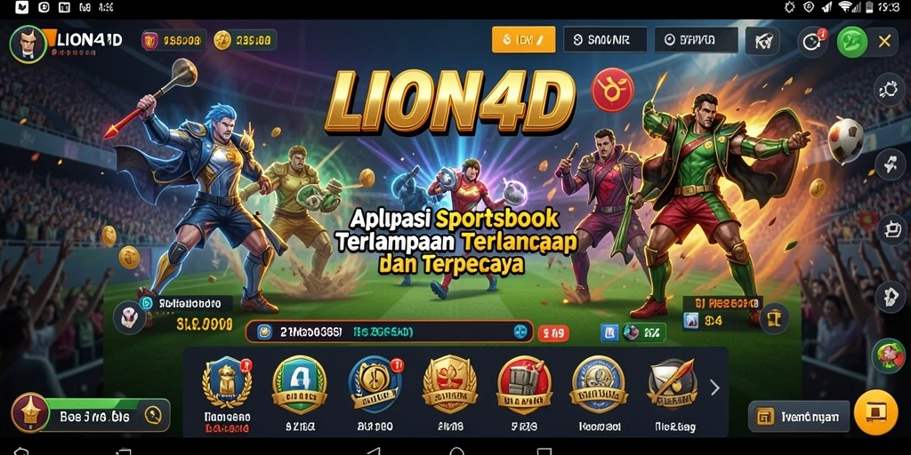 Tampilan menarik dari aplikasi LION4D saat digunakan untuk taruhan.