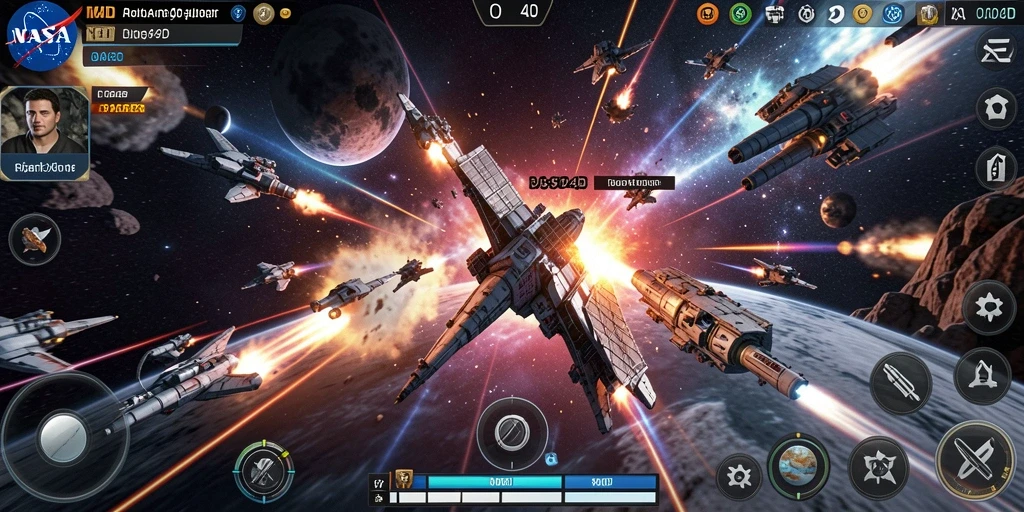 Gameplay seru FPS yang mendebarkan di luar angkasa.