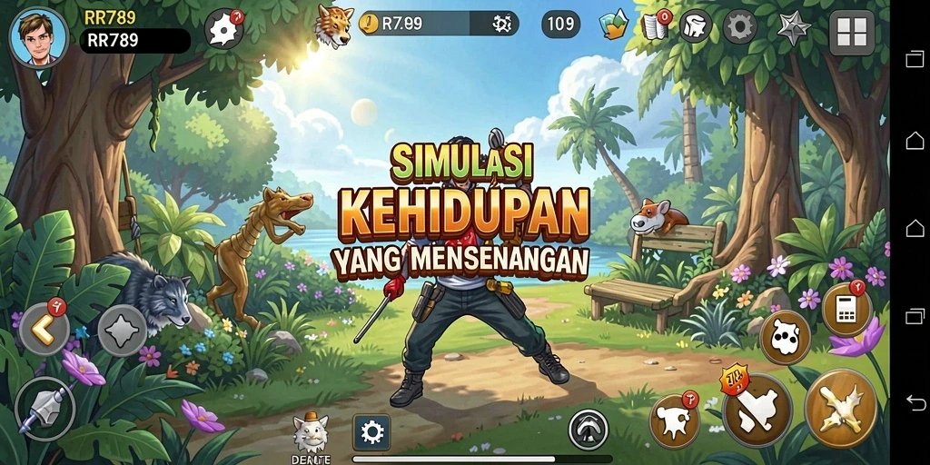 Tampilan gameplay interaktif RR789 yang penuh warna dan detail.