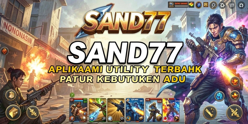 Tampilan utama SAND77 menampilkan berbagai fitur Utility yang bermanfaat.