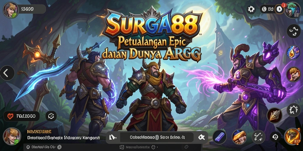 Tampilan gameplay menakjubkan dengan aksi seru di SURGA88.
