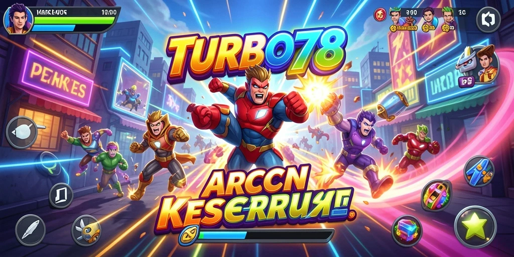 Screenshot TURBO78 menampilkan gameplay aksi yang seru dan menantang.