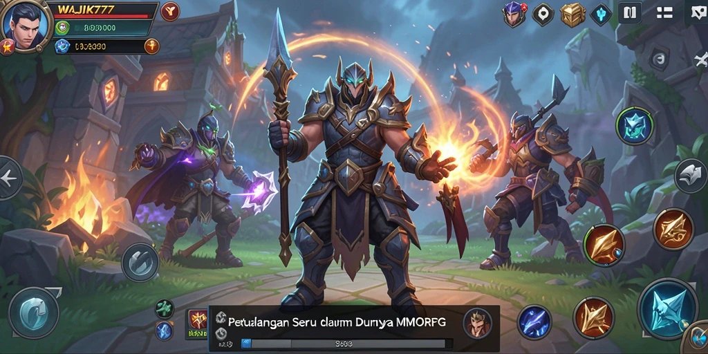 Screenshot gameplay WAJIK777 menampilkan aksi seru dalam dunia MMORPG.