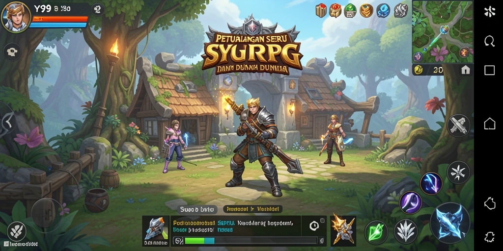Gameplay seru di Y89 dengan berbagai pertarungan RPG.